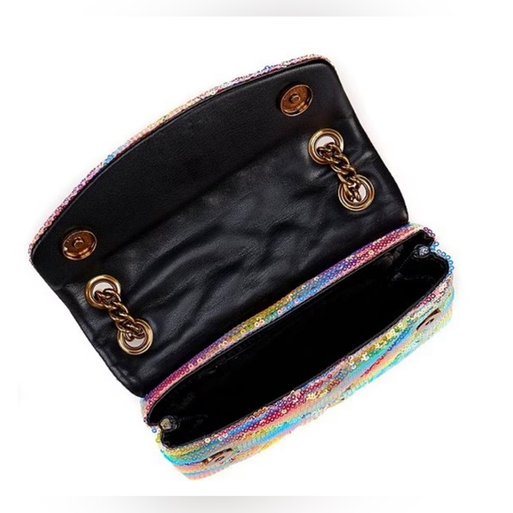 NWT Kurt Geiger London Kensington Mini Rainbow Sequin Eye Crossbody Bag - Picture 7 of 8